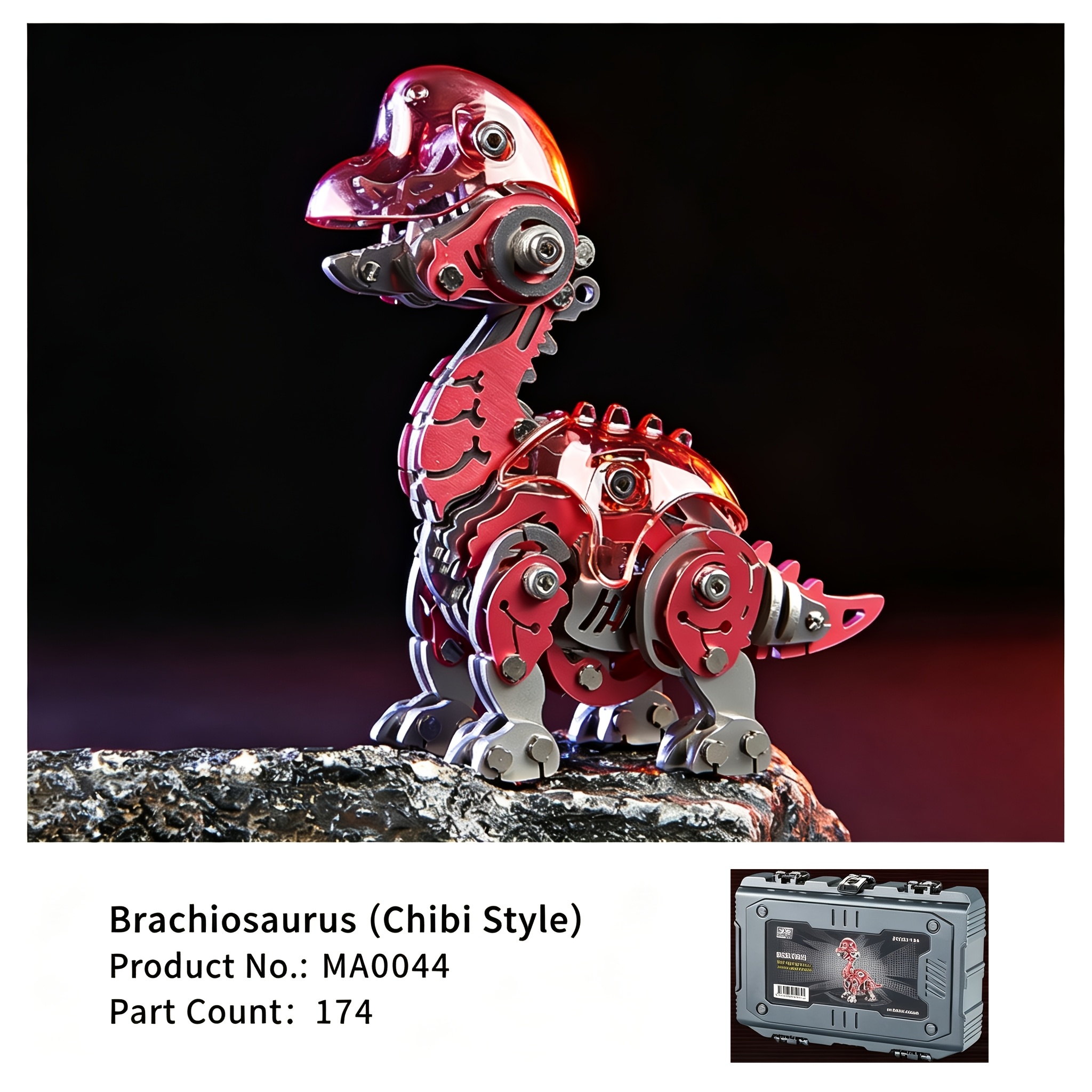 Q-Version Dinosaur 3D Metal Stainless Steel Puzzle Model